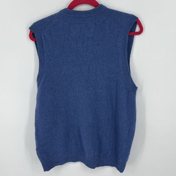 BODEN MEN'S 100% LAMBS WOOL PULL ON SWEATER VEST SIZE LARGE Preppy Cozy Winter - Picture 5 of 9